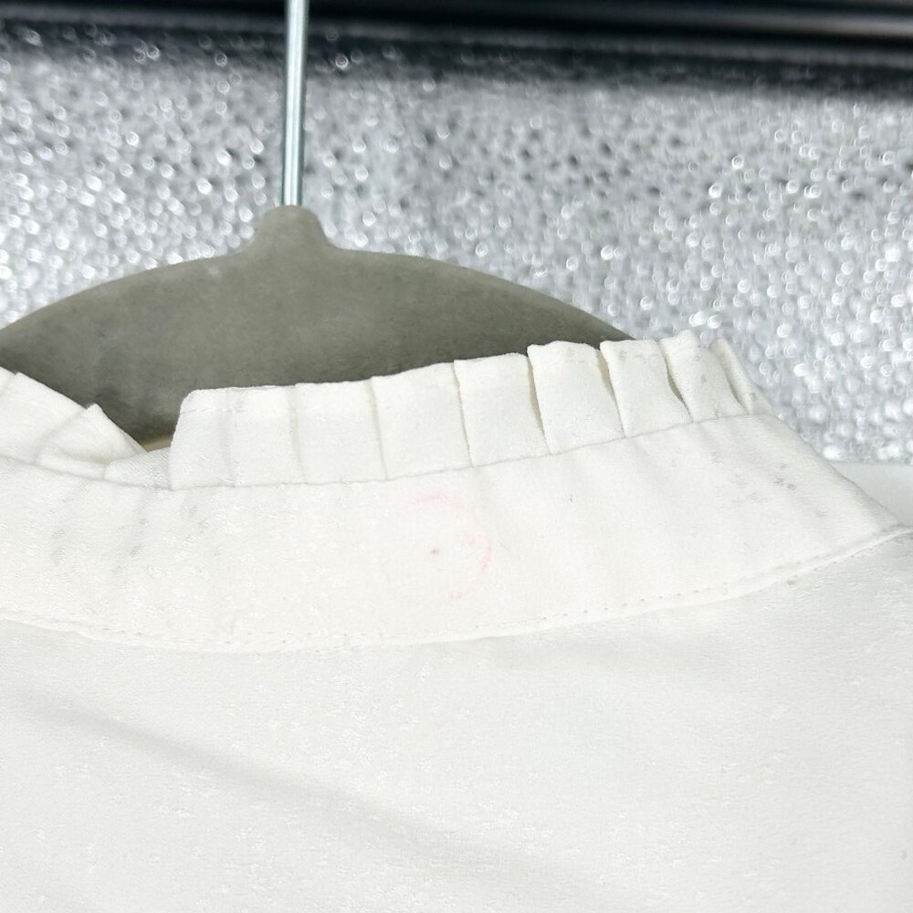 Veronica Beard Stila Pleated Button Front Blouse - Picture 9 of 10